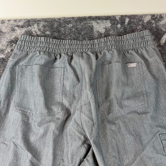 Figs Gray Joggers with Teal Drawstrings - Picture 8 of 9